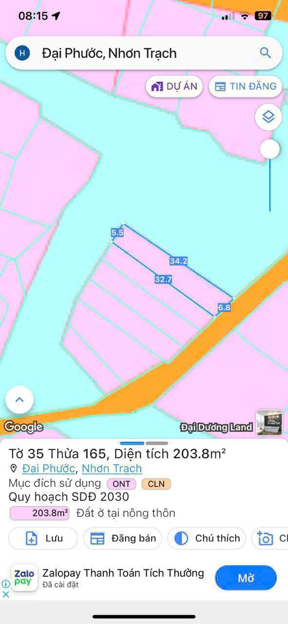 Đất nền Đại Phước Nhơn Trạch 204m² giá 2.8 tỷ - Chính chủ bán gấp trong tuần!