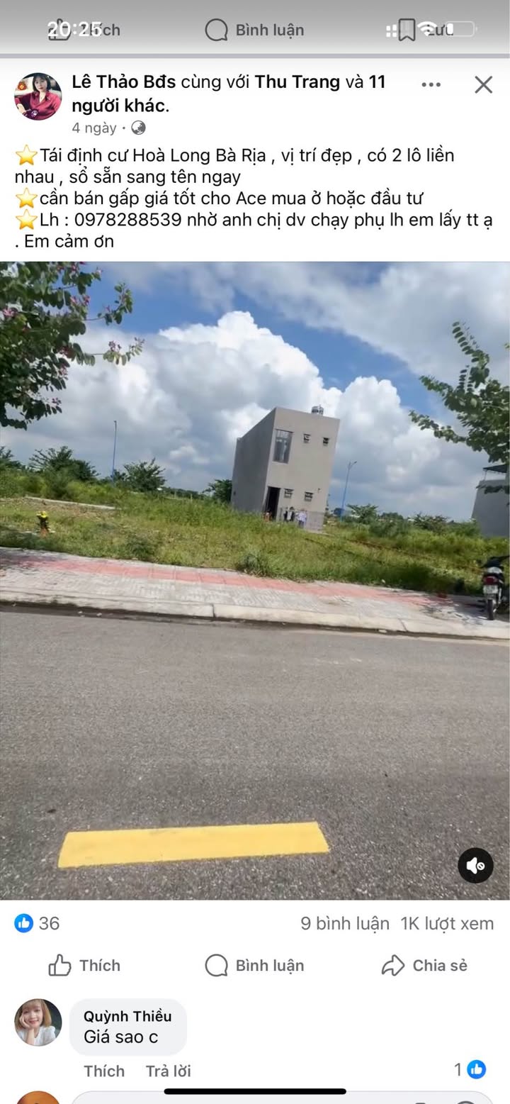 Đất nền 150m² Phường Tân Hải, Phú Mỹ - Giá chỉ 1 tỷ, pháp lý rõ ràng!