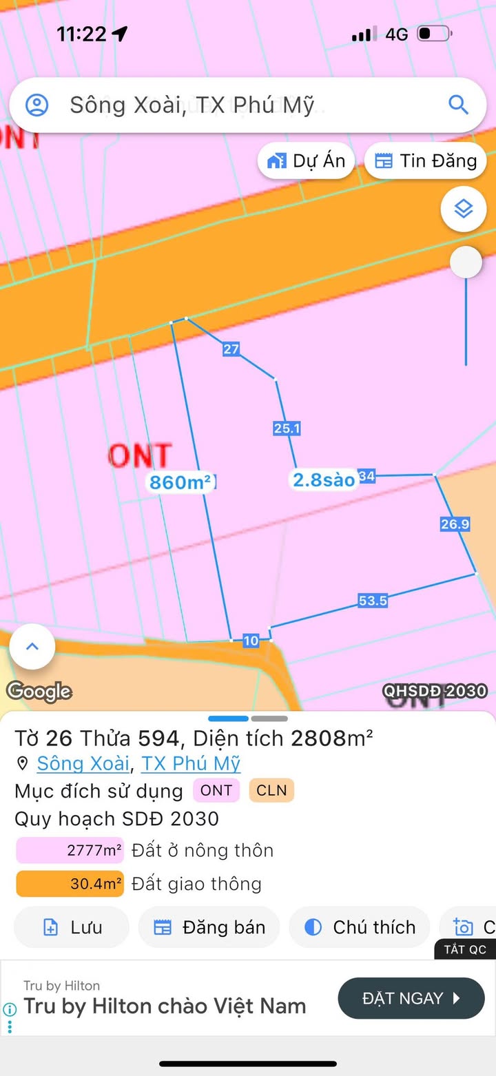 Đất nền 2800m² đường Võ Văn Kiệt, Tân Thành - Cơ hội đầu tư sinh lời!