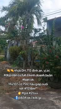 Đất nền Dầu Tiếng 1518m² giá chỉ 2 tỷ - Vị trí đẹp, kinh doanh tốt!