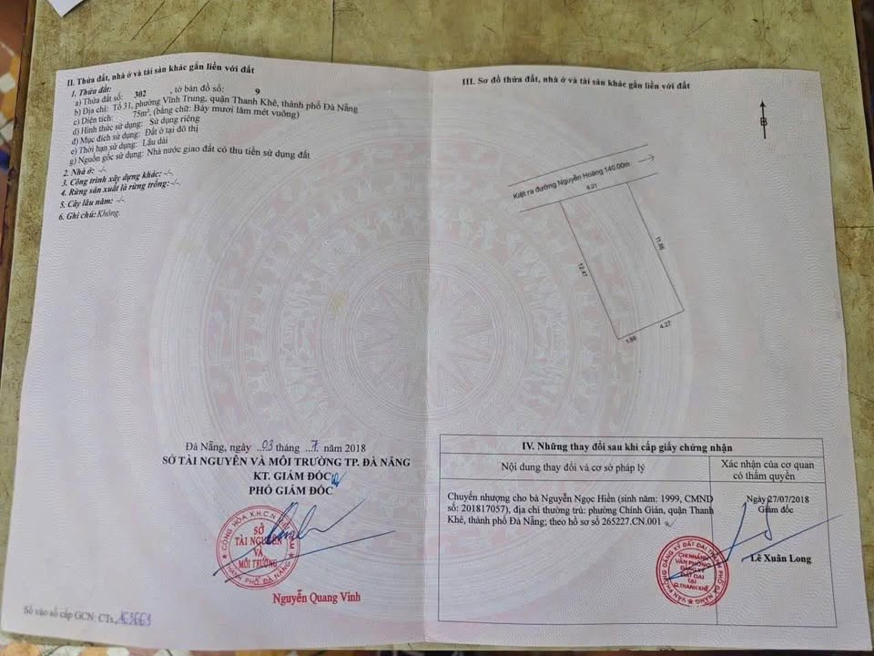 Đất nền 75m² đường Nguyễn Hoàng, Đà Nẵng giá 2.6 tỷ - Đầu tư sinh lời cao!