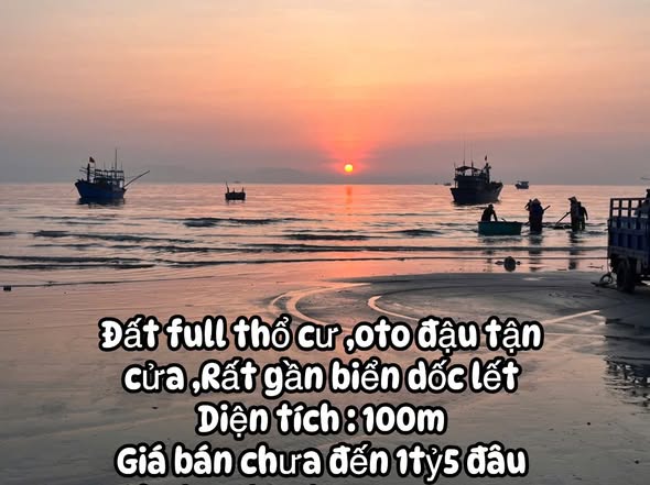 Đất thổ cư Ninh Hải 100m² giá 1.5 tỷ - Gần biển Dốc Lết, ô tô vào tận nơi!