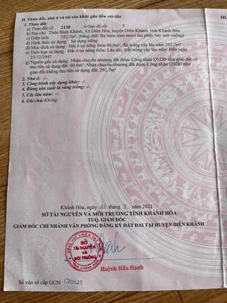 Đất Diên Hòa 352m² giá 2.35 tỷ - Chính chủ cần tiền gấp bán nhanh!