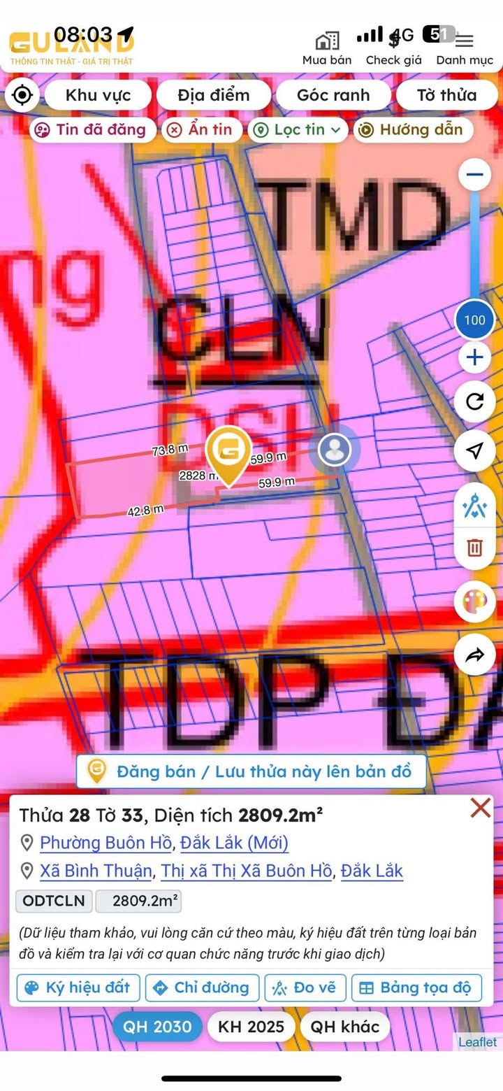 Đất nền mặt tiền Trịnh Hoài Đức, Buôn Hồ 1428m² giá 4.25 tỷ - Đầu tư sinh lời lý tưởng!