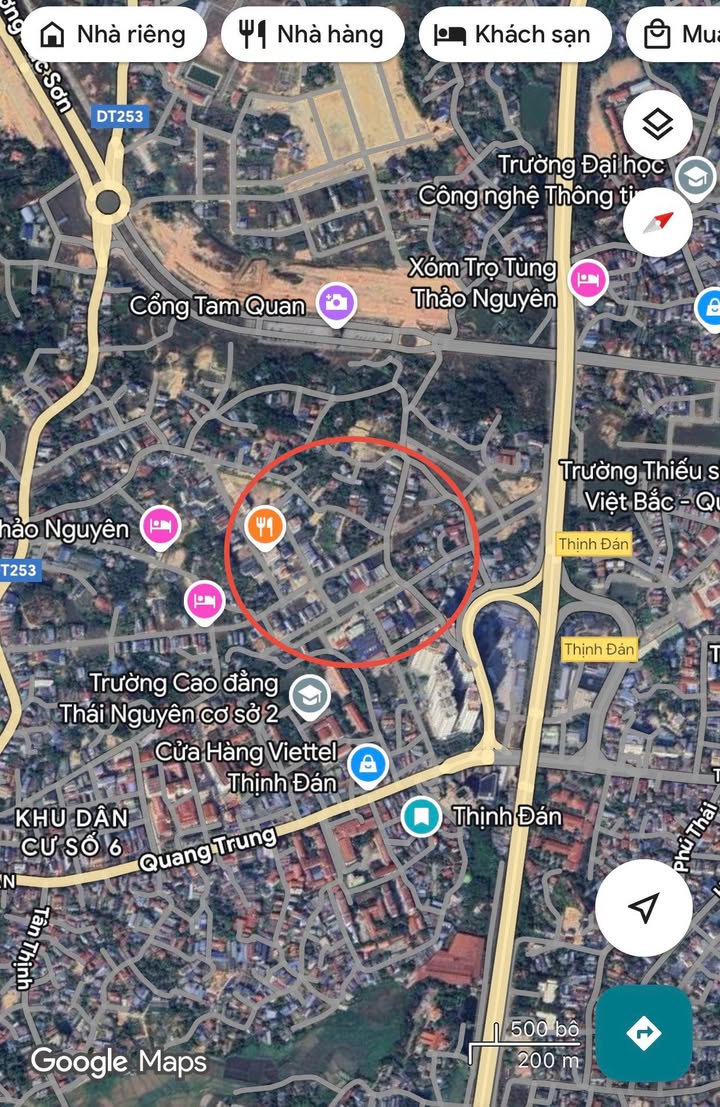 Đất thổ cư Thịnh Đán, Thái Nguyên 144m² giá 3.2 tỷ - Hướng Tây Bắc, cơ hội đầu tư hấp dẫn!