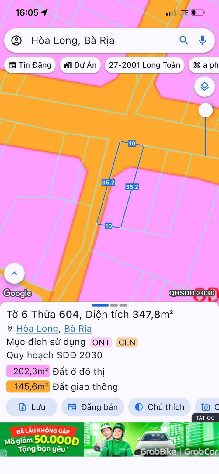 Đất Hòa Long Bà Rịa 350m² giá 3.3 tỷ - Gần chợ và trường học!