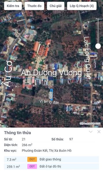 Đất nền 270m² tại đường Lạc Long Quân, phường Buôn Hồ - Giá thỏa thuận hấp dẫn!