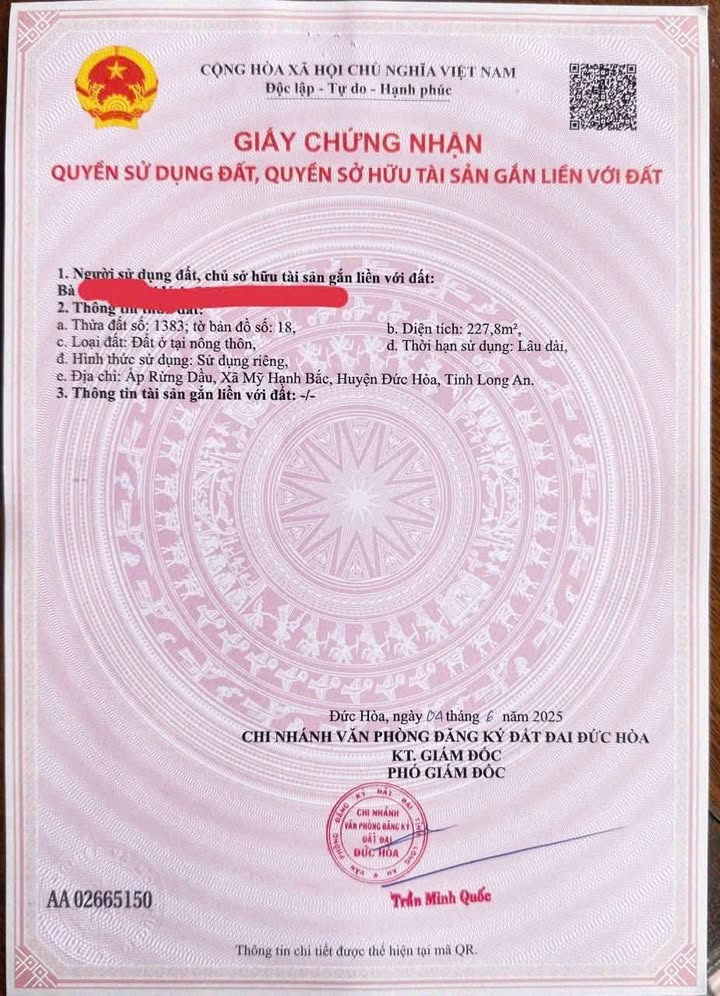 Đất thổ cư 240m² xã Đức Lập, Tây Ninh chỉ 1.2 tỷ - Cần ra gấp!