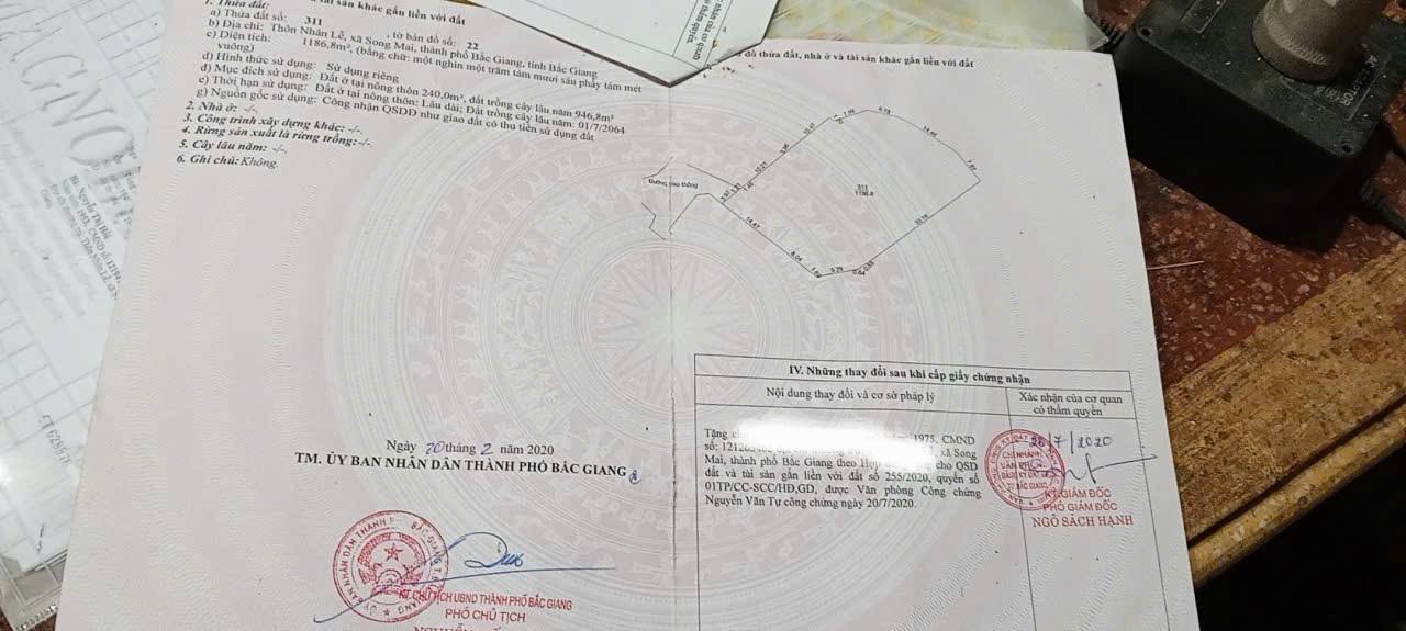 Đất nền phường Đa Mai, Bắc Giang 1200m² giá 4 tỷ - Đường xe khách vào tận nơi!