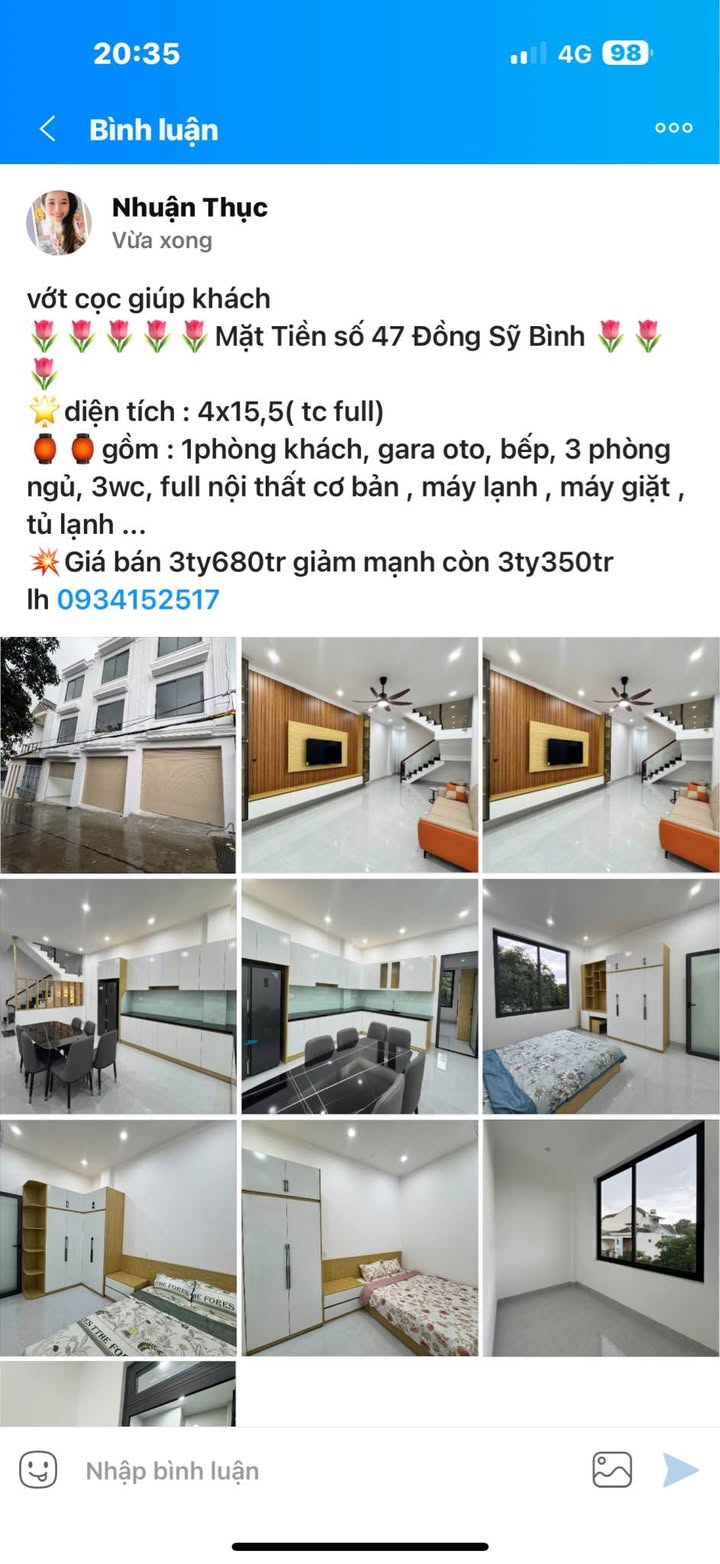 Nhà phố Buôn Ma Thuột 62m² giá 3.35 tỷ - Sổ hồng đầy đủ, nội thất cơ bản