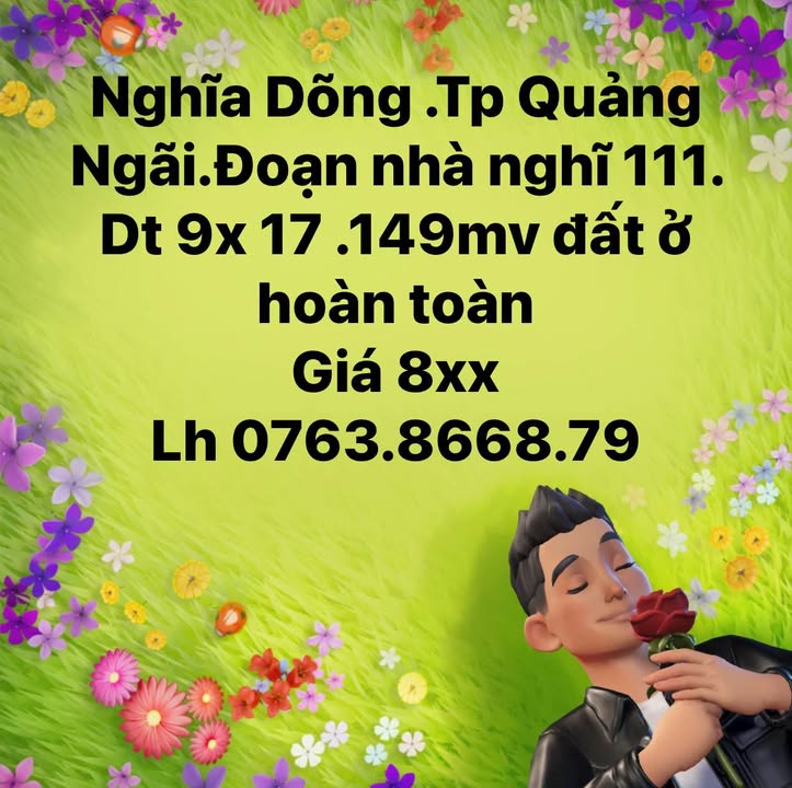 Nhà bán Nghĩa Dõng, Quảng Ngãi 149m² - Giá tốt, sổ hồng chính chủ!