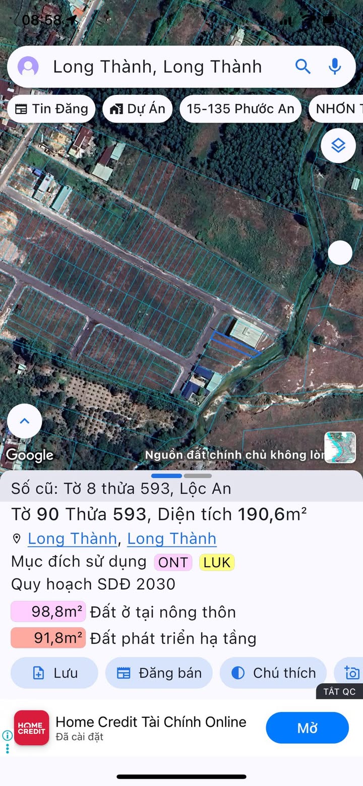 Đất thổ cư Lộc An, Long Thành 175m² - Gần sân bay, hạ tầng hoàn thiện!