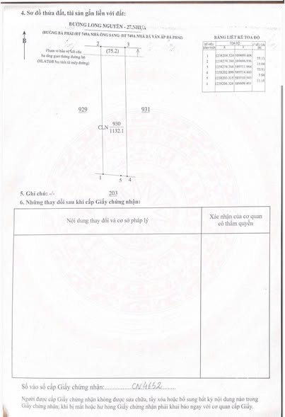 Đất nền quy hoạch SKC xã Long Nguyên 1100m² giá 3 tỷ - Đầu tư sinh lời!
