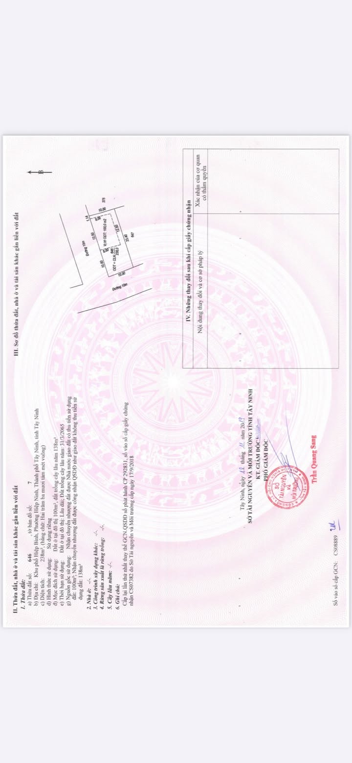 Đất thổ cư Hiệp Ninh, TP Tây Ninh 240m² giá 2.6 tỷ - Cơ hội đầu tư tuyệt vời!