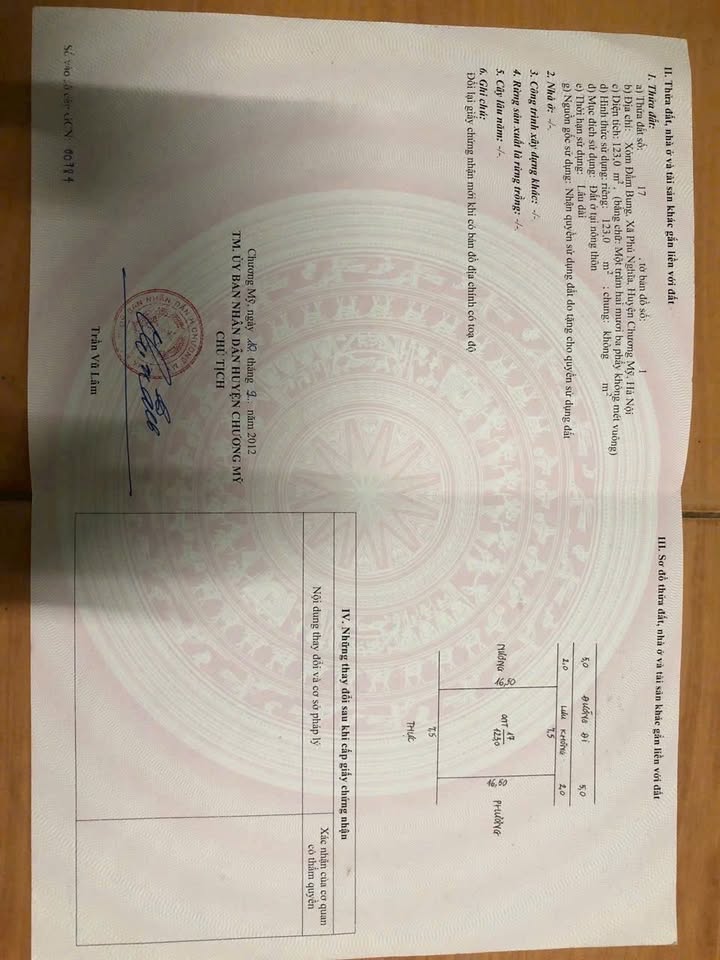 Đất giãn dân xã Phú Nghĩa 123m² giá 19.5 triệu - Sổ đỏ chính chủ, vị trí đẹp!