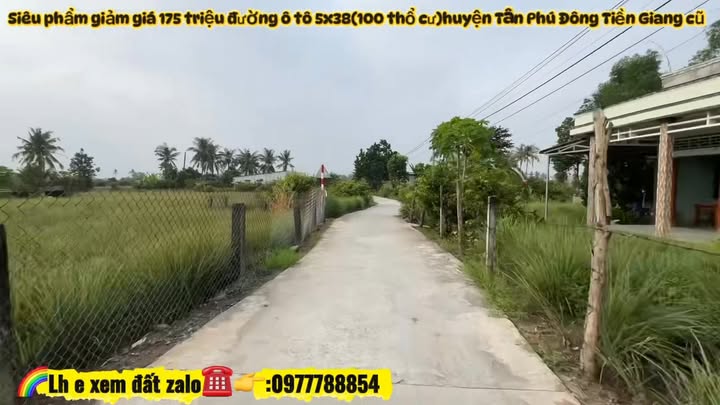 Đất nền ấp Giồng Keo 3, xã Phú Thạnh, 190m² chỉ 175 triệu - Cơ hội đầu tư tuyệt vời!