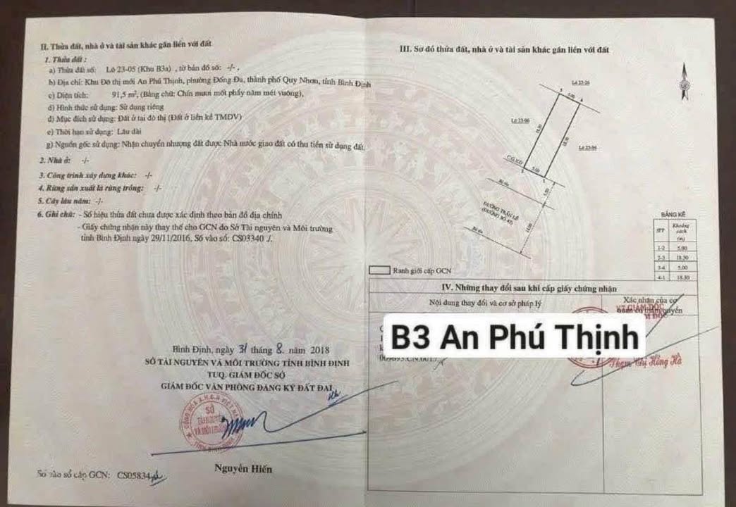 Mặt tiền Trần Lê, khu đô thị B3 An Phú Thịnh 91m² giá 4.5 tỷ - Đầu tư sinh lời hấp dẫn!