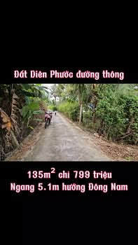 Đất nền Diên Phước 135m² giá 799 triệu - Đường ô tô thông thoáng