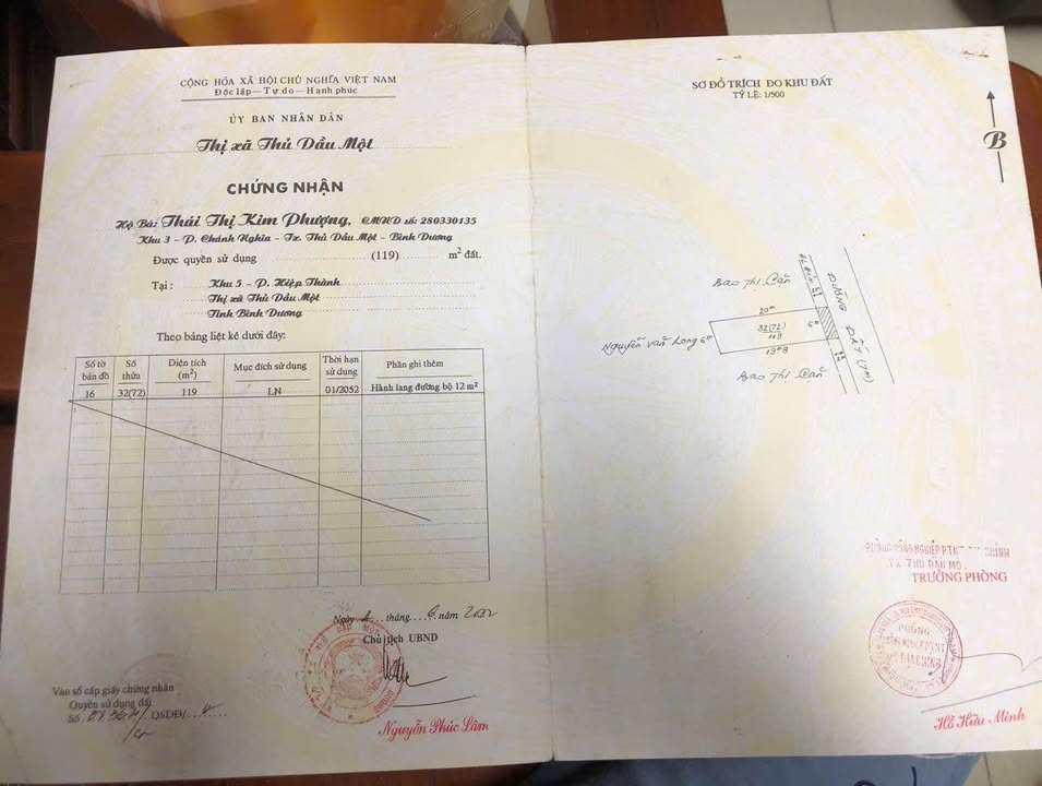 Đất nền Hiệp Thành Thủ Dầu Một 120m² giá 6 tỷ - Cơ hội đầu tư vàng!