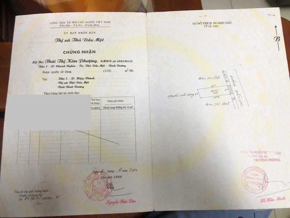 Đất nền Hiệp Thành Thủ Dầu Một 120m² giá 6 tỷ - Cơ hội đầu tư vàng!