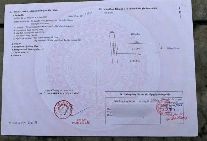 Đất nền tại ngõ 1085 Ngô Gia Tự, Hải An 71.4m² - Đầu tư sinh lời lâu dài!