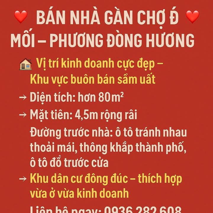 Nhà bán tại phường Đông Hương, Thanh Hóa 80m² - Kinh doanh sầm uất, mặt tiền rộng!