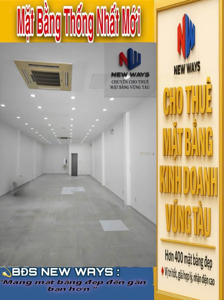 Cho thuê mặt bằng đường Thống Nhất Mới, Vũng Tàu 100m² - Thích hợp kinh doanh ngay!