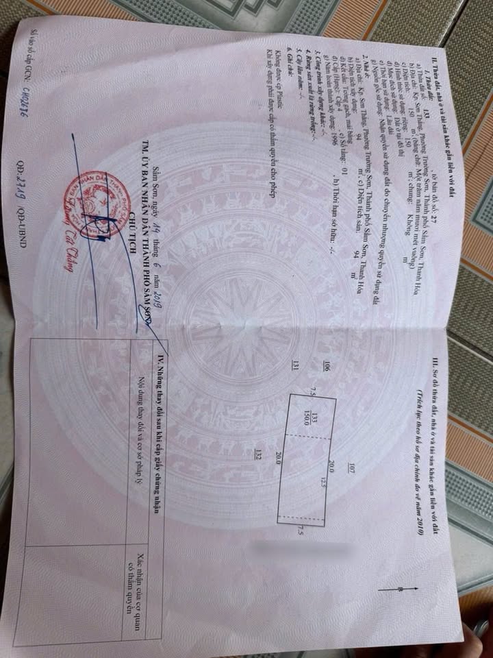 Đất khu phố Sơn Thắng, Trường Sơn, Sầm Sơn 150m² giá 2 tỷ - Mặt tiền rộng, vị trí đẹp!