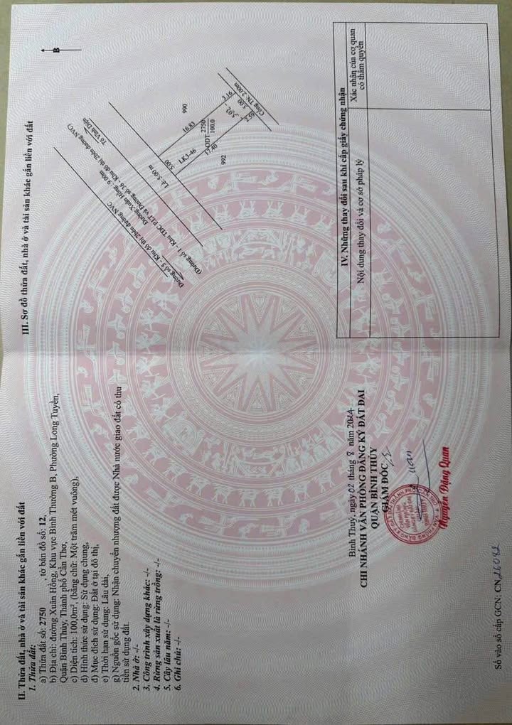 Đất nền Xuân Hồng - 100m² giá 4.65 tỷ - Địa điểm lý tưởng cho văn phòng và nhà ở!