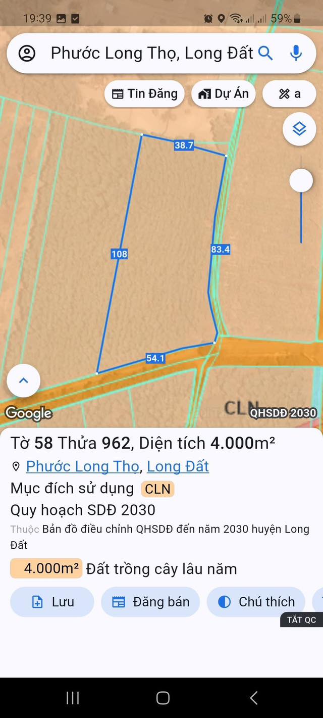 Đất nền Phước Long Thọ 14,400m² giá 6 tỷ - Đầu tư sinh lời ngay!