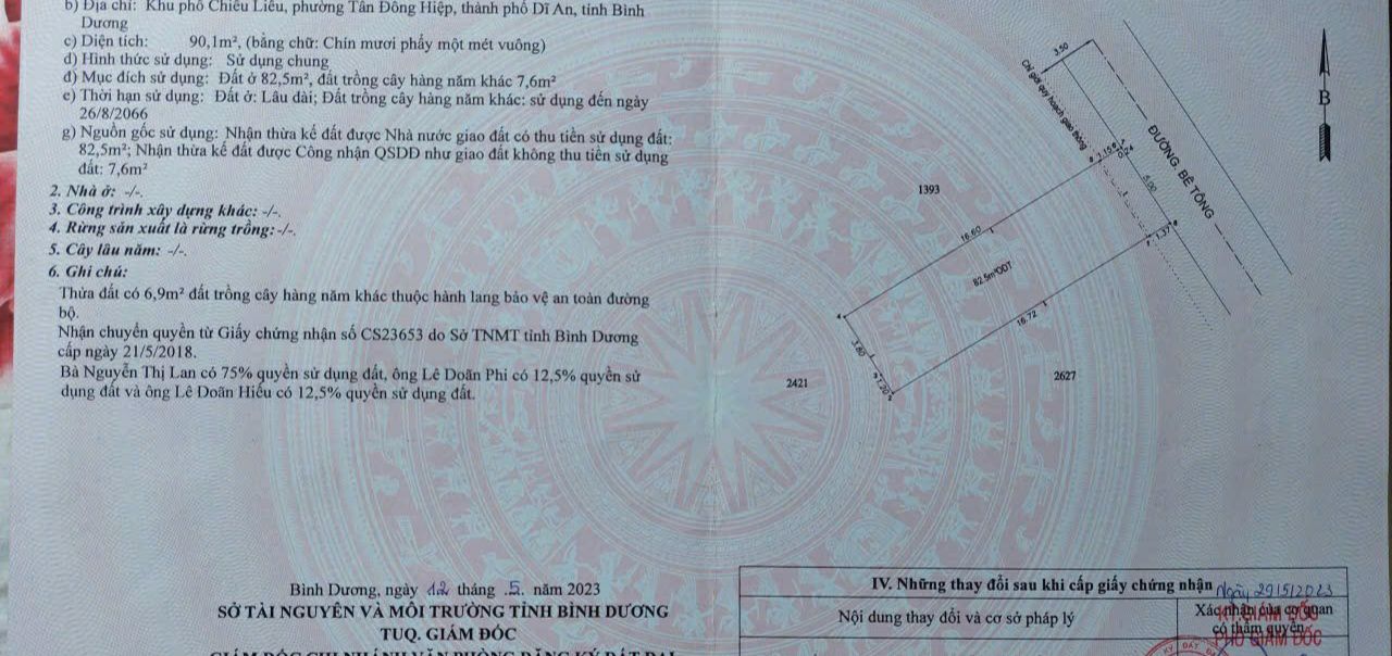 Đất Tặng 1 Kiot + 5 Căn Trọ Tại Ngã 4 Chiêu Liêu Tân Đông Hiệp 90m² Giá 2.999 Tỷ - Cơ Hội Đầu Tư Hiếm Có!