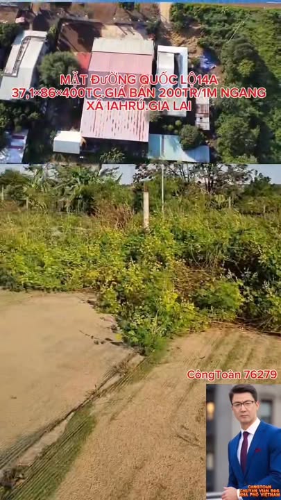 Đất nền mặt tiền Quốc lộ 14A, xã Ia Hrú, 3197m² giá chỉ 200 triệu - Cơ hội đầu tư tuyệt vời!