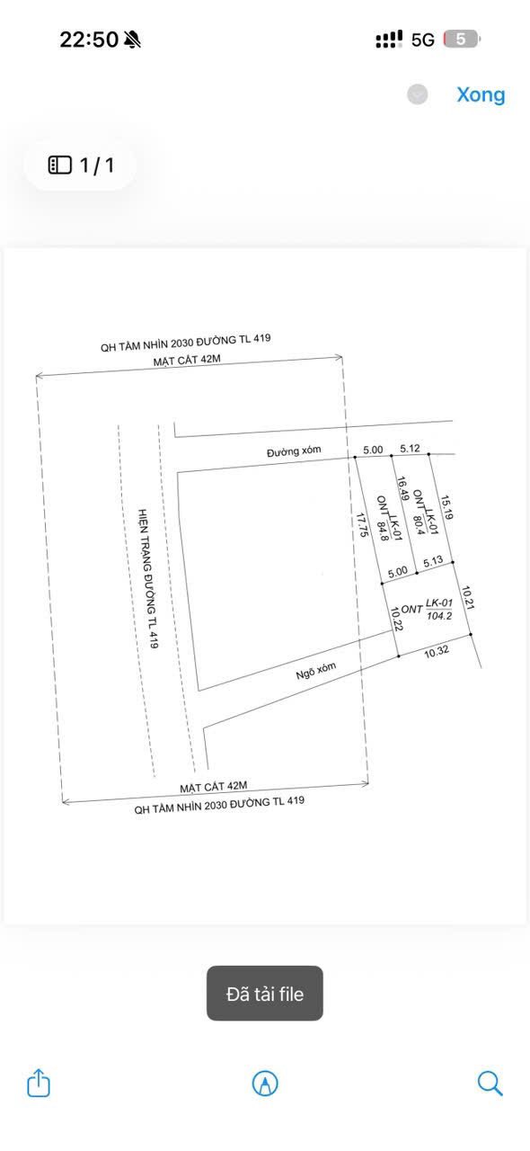 Đất nền chính chủ Hòa Phú 84,8m² - Mặt tiền rộng, ô tô vào tận nơi!
