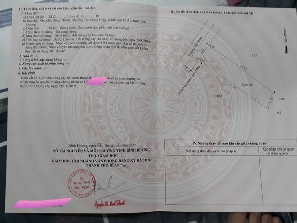 Lô đất đẹp Tân Đông Hiệp Dĩ An 99m² giá 3.25 tỷ - Sổ hồng chính chủ!