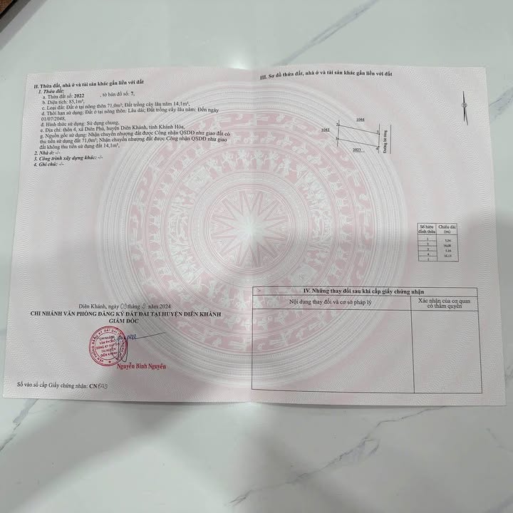 Đất Diên Phú 85m² giá 870 triệu - Mặt tiền đường Mương Thảo!