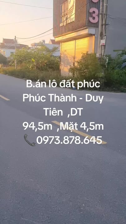 Đất nền Khu Đô Thị Phúc Thành Hòa Mạc 94m² giá 2 tỷ - Đầu tư sinh lời ngay!