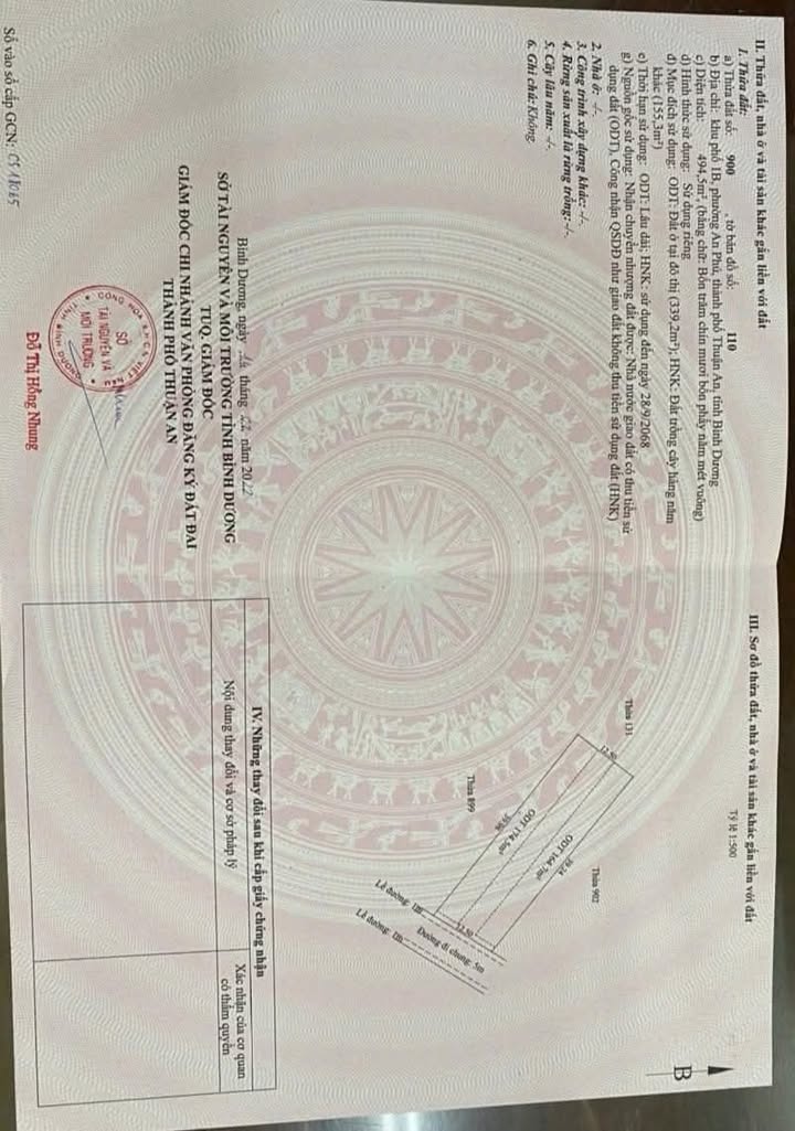 Đất nền An Phú, Thuận An 494.5m² - Đầu tư xây trọ cực hot!