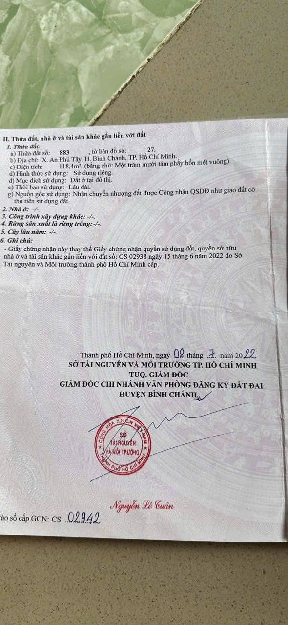 Đất nền thổ cư quận 8, 118m² giá chỉ 3 tỷ - Gần chợ đầu mối Bình Điền!