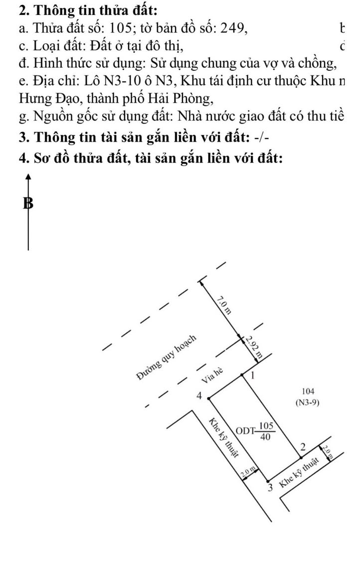 Đất nền Dương Kinh 40m² giá chỉ 2 tỷ - Lô đất hiếm 3 mặt thoáng!