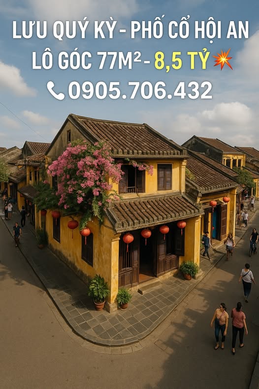 Đất Lô Góc Mặt Tiền Lưu Quý Kỳ Hội An 77m² giá 8.5 tỷ - Cơ hội vàng đầu tư!