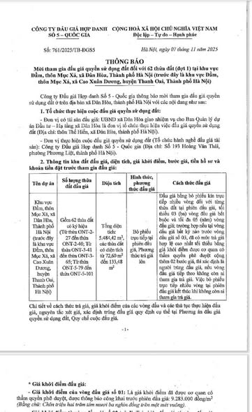 Đất thổ cư thôn Mọc Xá - Cao Dương 40m² giá thỏa thuận - Cơ hội đầu tư hấp dẫn!