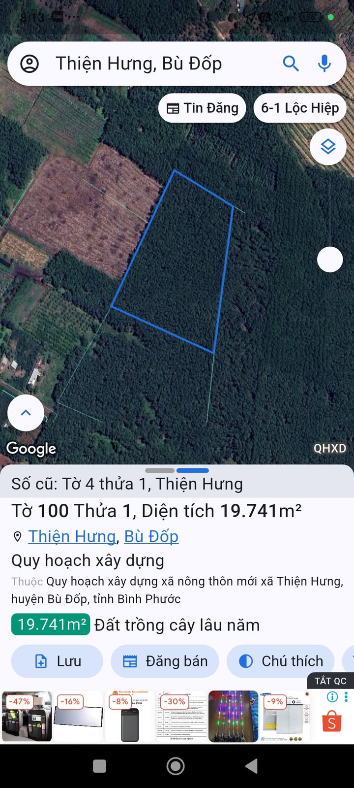 Đất nền xã Thiện Hưng, huyện Bù Đốp, 20.000m² giá 1.7 tỷ - Thương lượng tốt