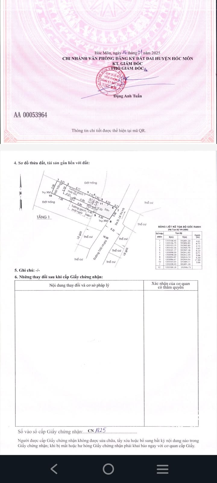 Đất thổ cư xã Tân Xuân 125m² giá 4.5 tỷ - Sổ hồng chính chủ!