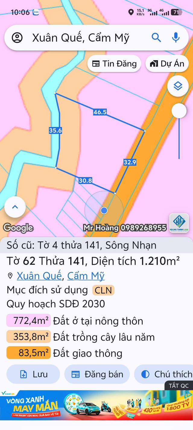 Đất nền Xuân Quế 1200m² giá 2 tỷ - Đầu tư tiềm năng tại Đồng Nai!