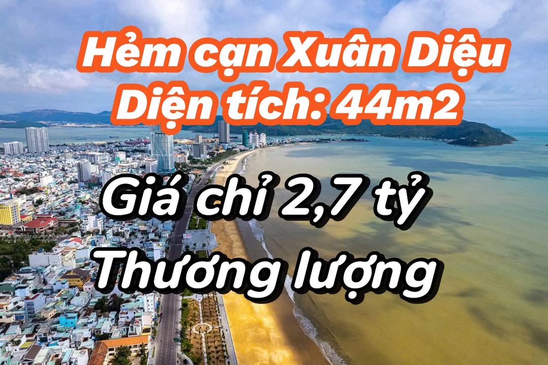 Đất nền Hẻm 210 Xuân Diệu, Quy Nhơn 44.4m² giá chỉ 2.7 tỷ - Tiềm năng đầu tư hấp dẫn!