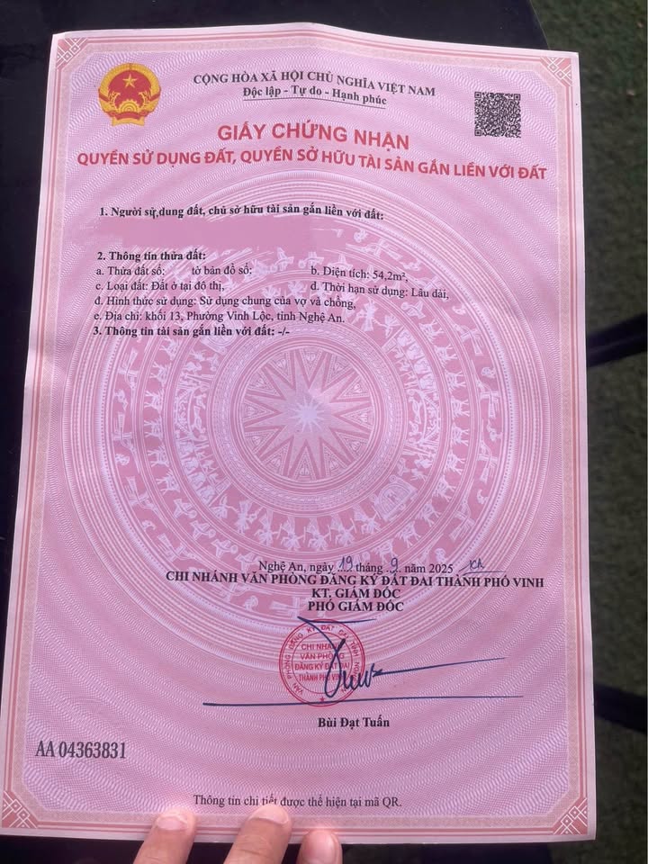 Đất nền Hưng Lộc Vinh 54,2m² giá 1,73 tỷ - Sổ đỏ chính chủ, vị trí đẹp!