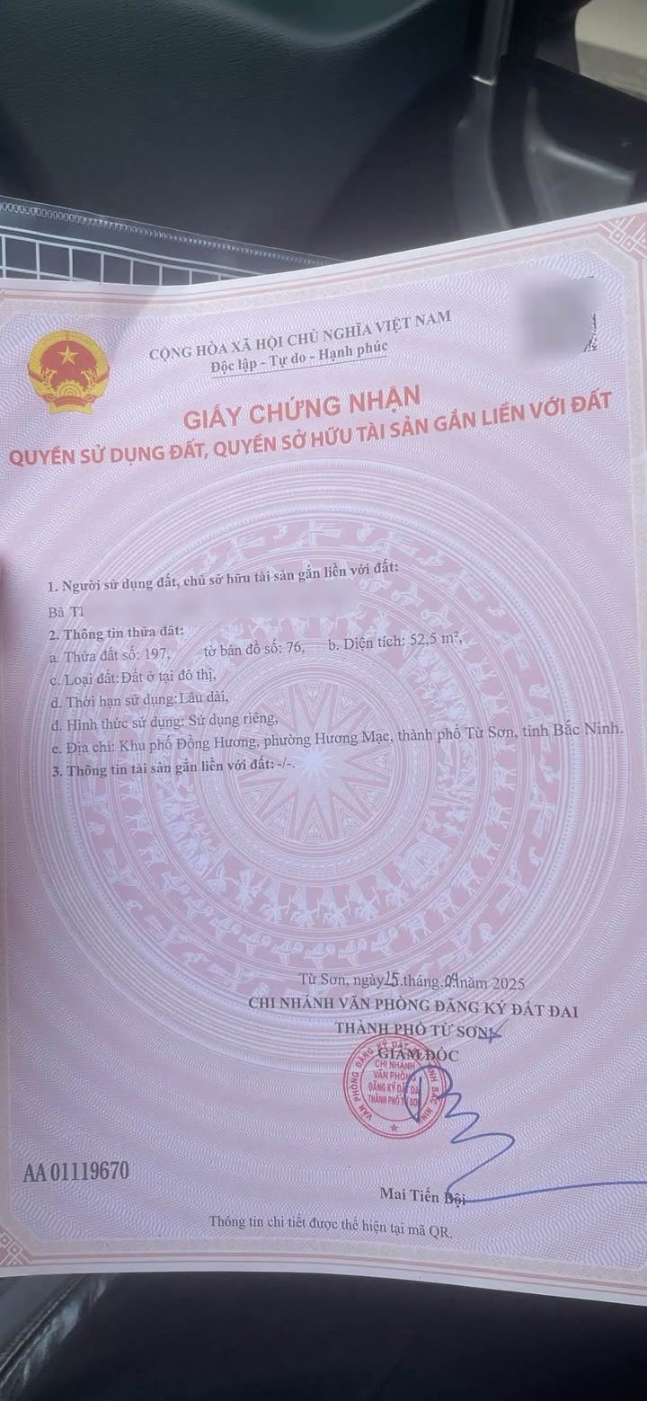 Đất 2 mặt đường Phường Phù Khê, Từ Sơn 52m² giá 1.1 tỷ - Đầu tư sinh lời ngay!
