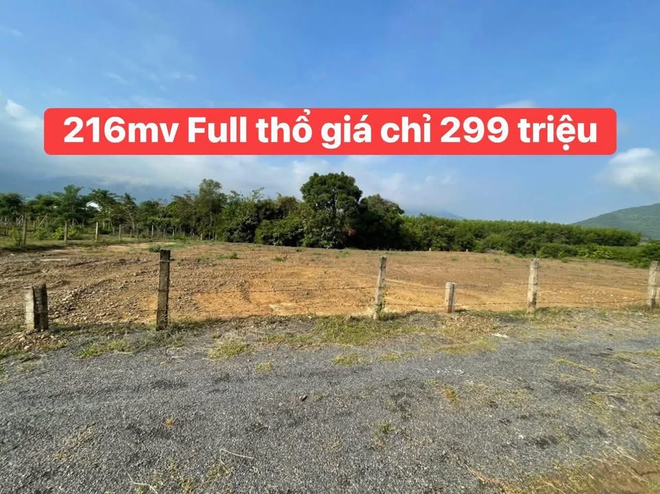 Đất nền Ninh Tân, Ninh Hòa 216m² giá chỉ 299 triệu - Cơ hội đầu tư hấp dẫn!