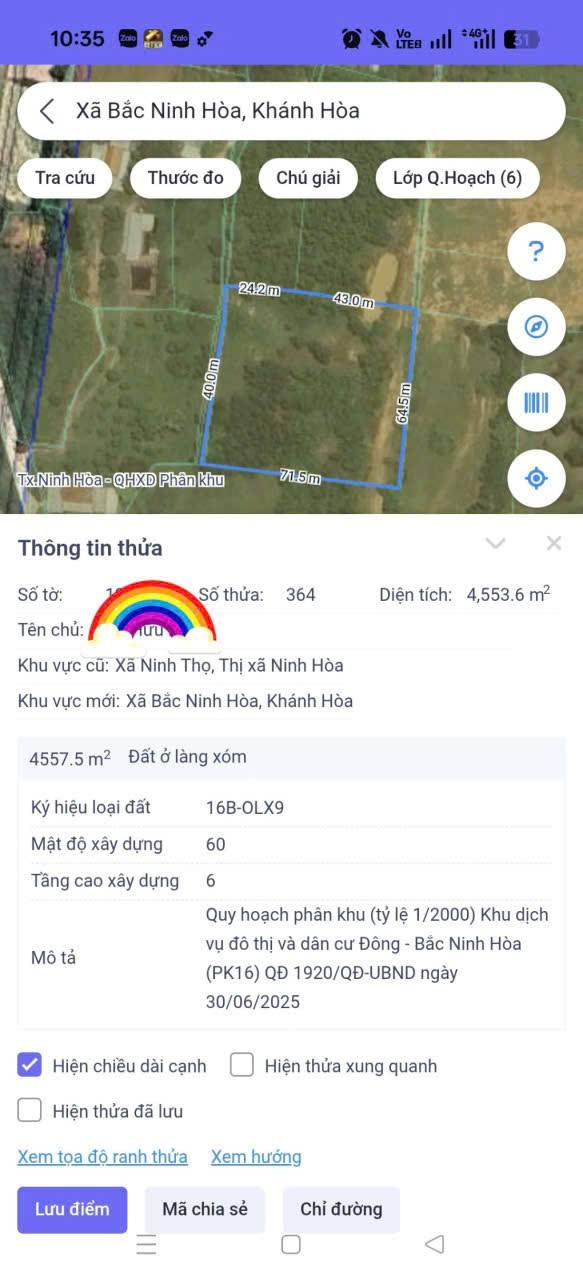 Đất nền xã Bắc Ninh Hòa, Ninh Hòa 4553m² giá chỉ 4.55 tỷ - Đầu tư tiềm năng!