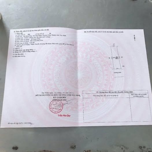 Đất nền Bình Hòa, Châu Thành, Tây Ninh 306m² giá 1.3 tỷ - Đầu tư sinh lời ngay!